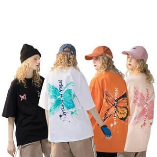 Áo thun Streetwear Form Rộng Butterflyming Nam Nữ Unisex N7 Phông Tay Lỡ Oversize Chính Hãng . ་