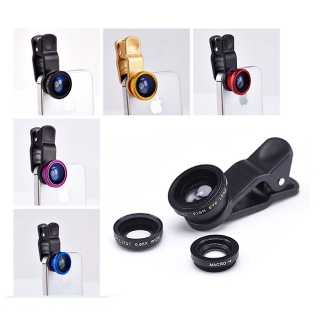 LENS CAMERA ĐIỆN THOẠI 3 IN 1 màu đen