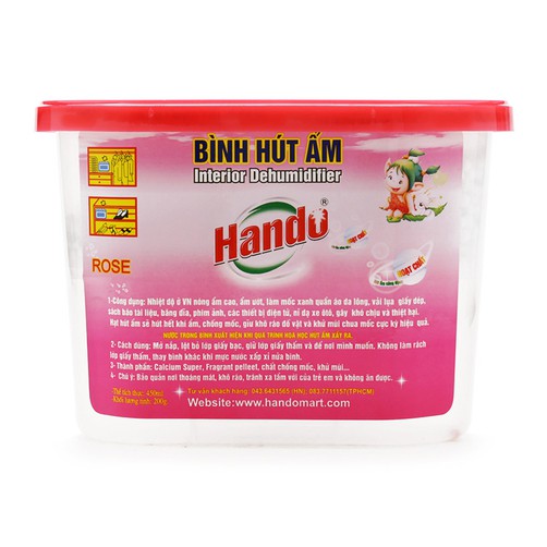 Bộ 6 hộp hút ẩm khử mùi cao cấp Hando 450ml