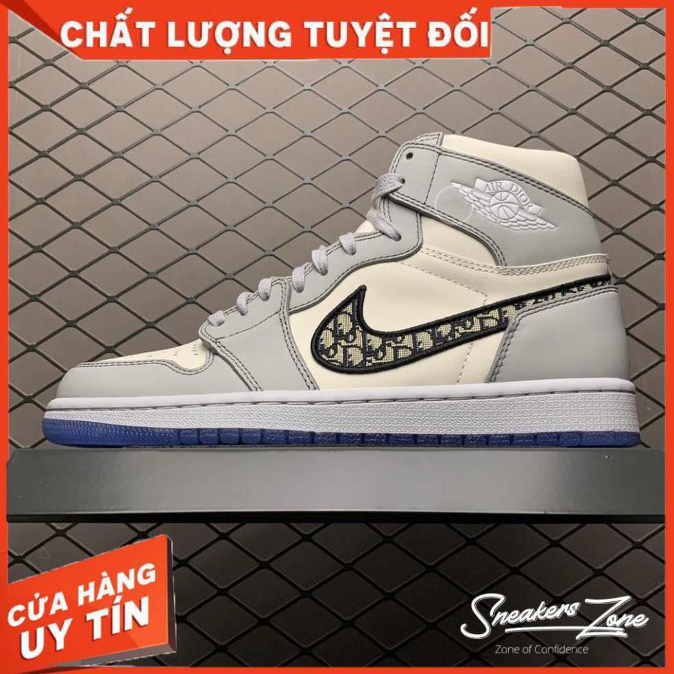 Giày thể thao AIR JORDAN 1 Retro High cao cổ xám trắng siêu đẹp GIẢM GIÁ 20 % !!!