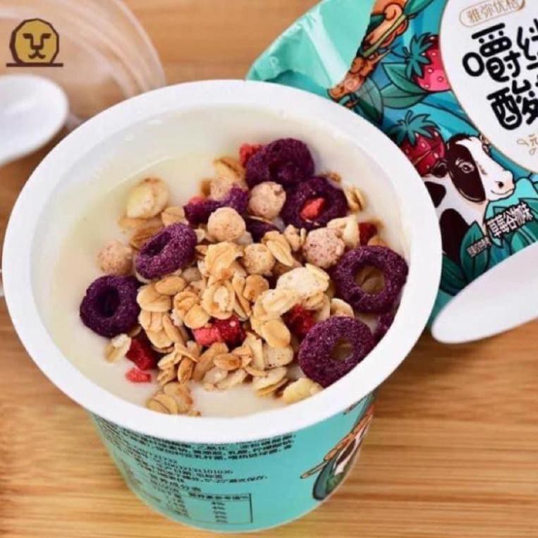 [HÀNG SẴN HN] 1 hộp Sữa chua Yến Mạch ăn liền YAMI CHEW topping siêu ngon [cực hot]