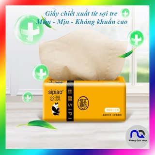 Giấy ăn gấu trúc sợi tre Sipiao