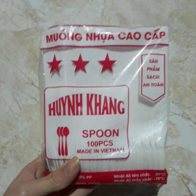 100 chiếc muỗng nhựa cao cấp