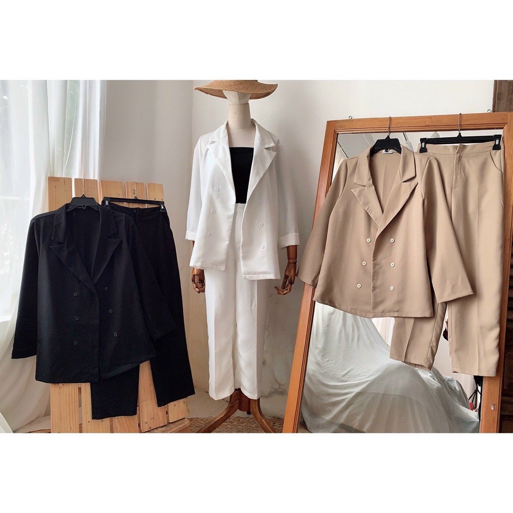 Set VEST quần dài 2 món MOMENT HOUSE, tối giản sang trọng, đi học đi làm siêu đẹp