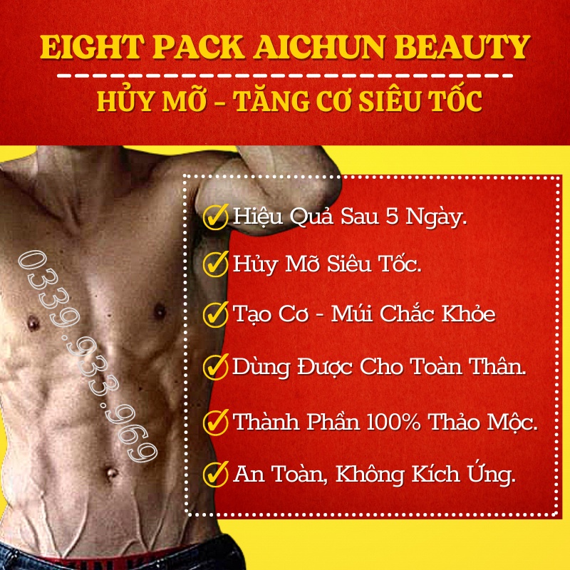 Kem Tan Mỡ Bụng - Kem Tăng Cơ Bụng Eight Pack Aichun Beauty 170g