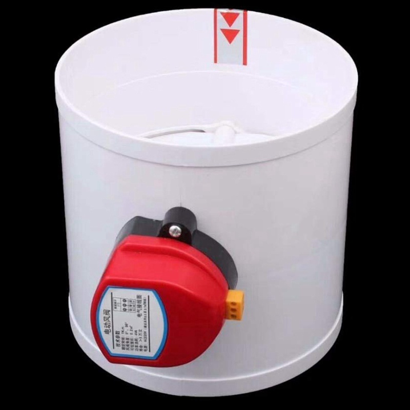 Van giảm chấn không khí HVAC 160mm Van kiểm tra động cơ điện cho van điện từ thông gió 6 Inch với bộ truyền động 220V