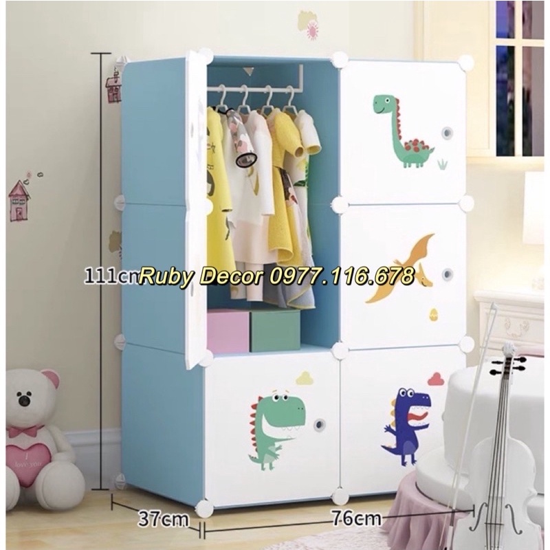 [ MỚI VỀ] TỦ NHỰA LẮP GHÉP THÔNG MINH 6 Ô ĐỂ ĐỒ ĐA NĂNG