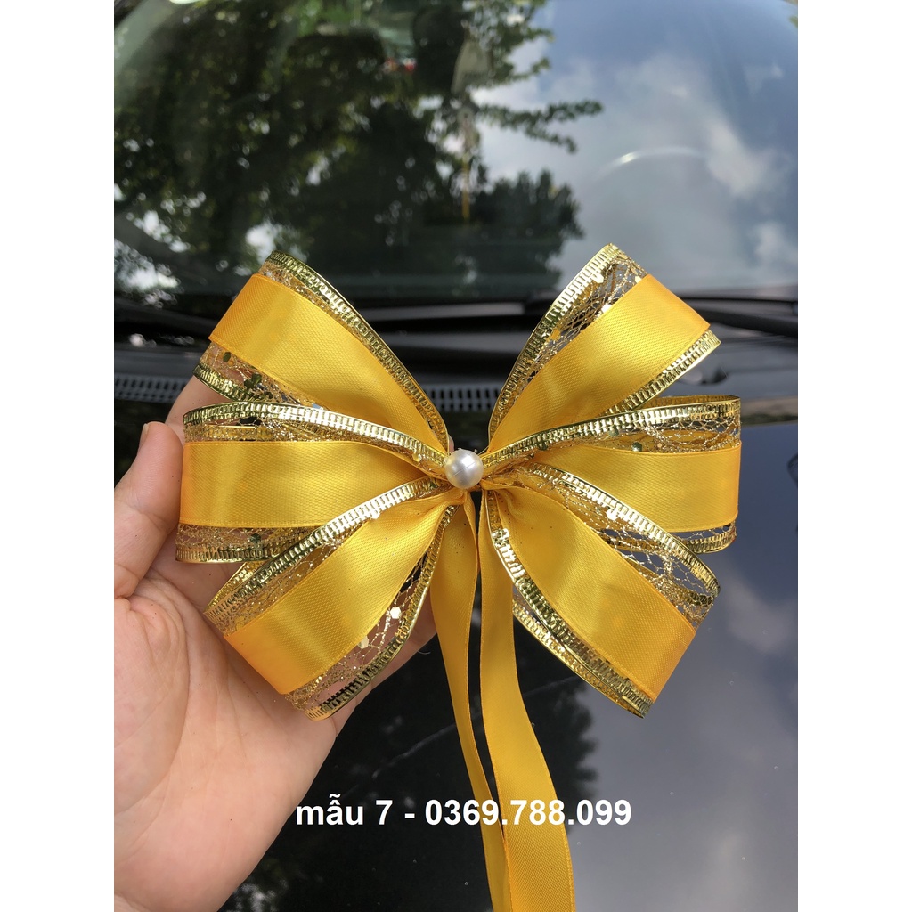 Nơ các màu trang trí set quà, giỏ hoa quả, quà tết