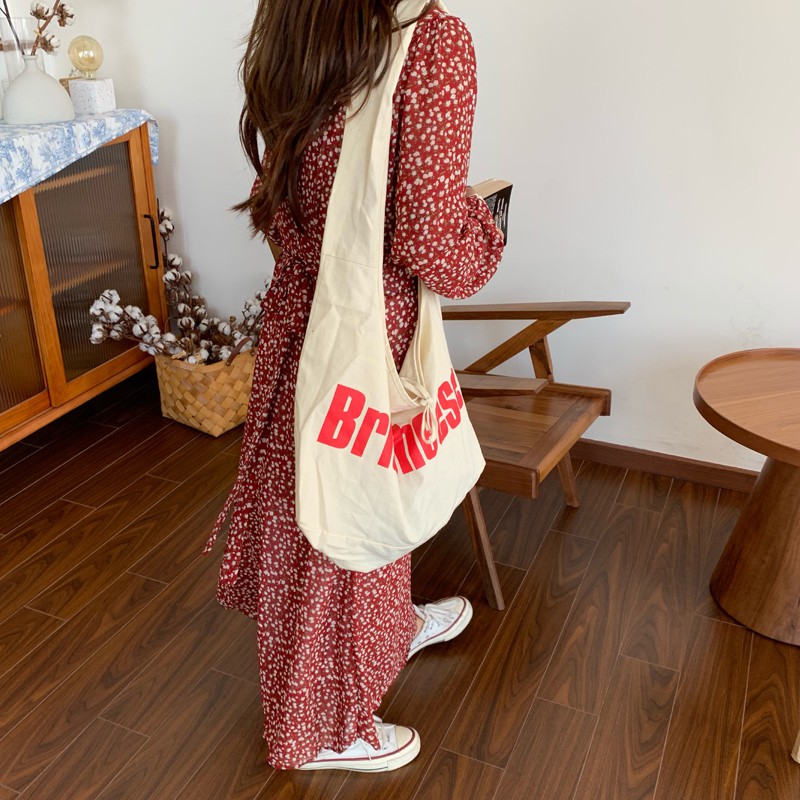 Váy Hoa Nhí vintage Đầm Voan Dáng Dài đẹp dễ thương dáng xòe có lớp lót Quảng Châu kozoda D18 | BigBuy360 - bigbuy360.vn