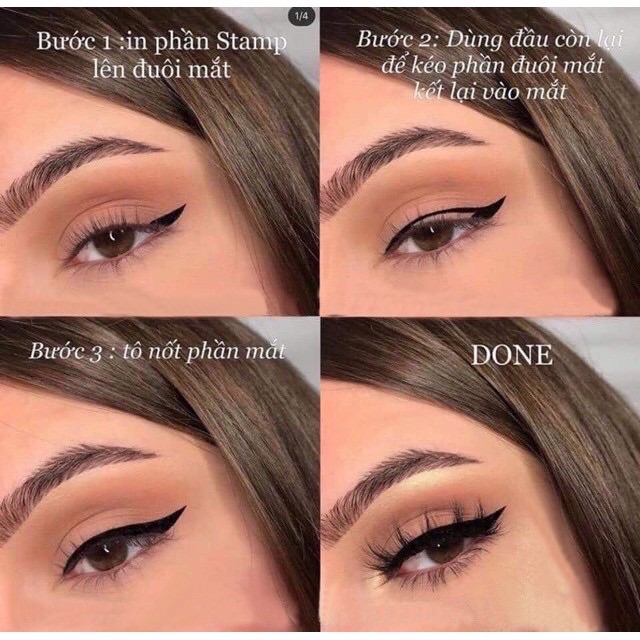 Bút kẻ mắt CMAADU 2 đầu trang điểm nhanh khô tiện lợi | BigBuy360 - bigbuy360.vn