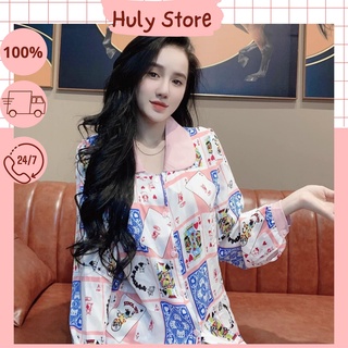 đồ ngủ mặc nhà ngày tết họa tiết hồng nhạt độc đáo