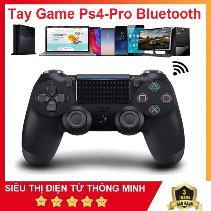 Tay Chuyên Chơi Game, Kết Nối Bluetooth, Dùng Cho Máy PS4 Cho PC - Laptop - Điện Thoại Android - IOS - Tab - Dualshock 4