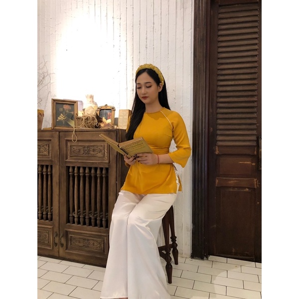 Set Bà ba cúc tàu - Đồ lam đi chùa - Xưởng may Huỳnh Gia-