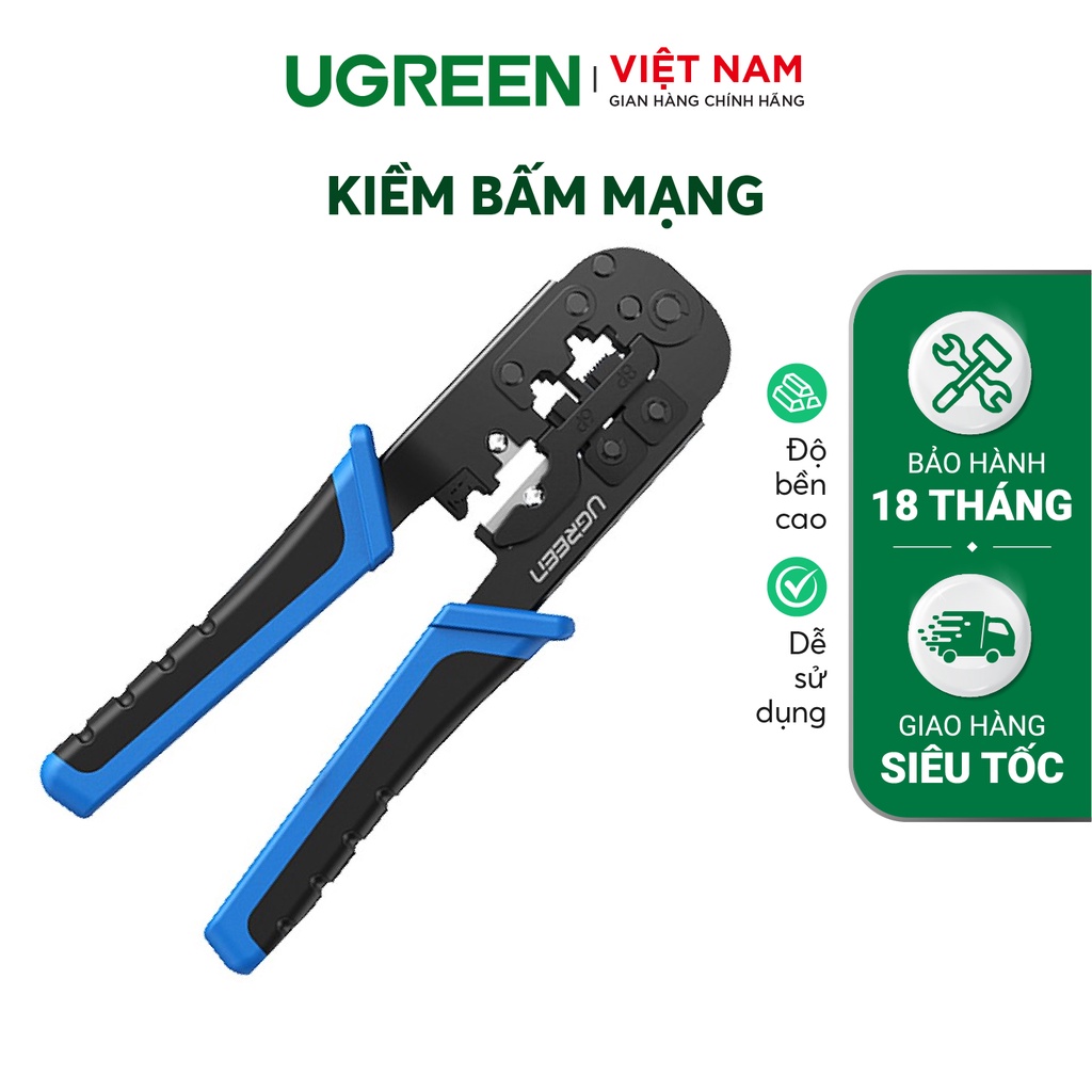 Kìm bấm mạng Ugreen 20102 Màu Xanh Đen RJ45/RJ11 ZJ302