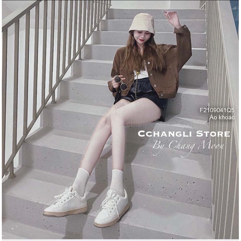 Áo khoác jean phối 2 túi, áo khoác jean nữ VIENS STORE