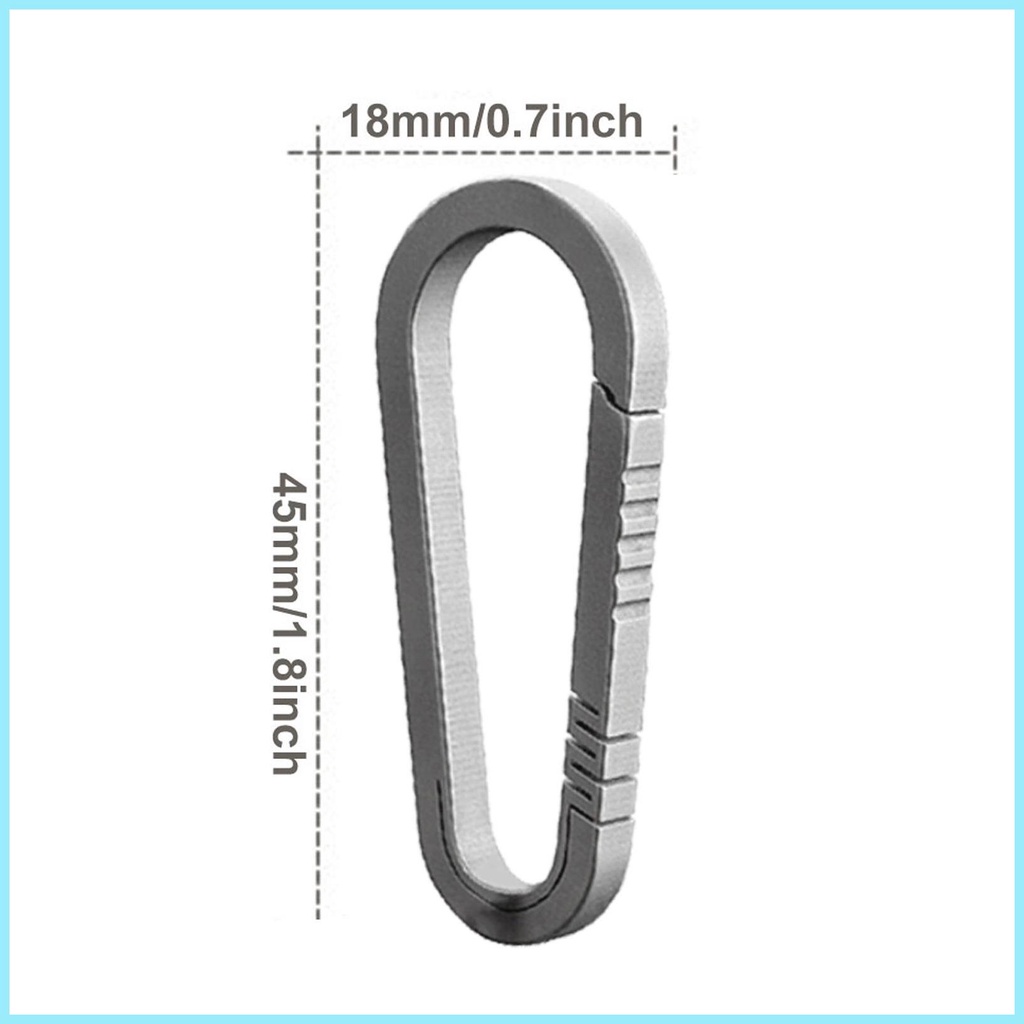 Móc Gắn Chìa Khóa Bằng Titan Gọn Nhẹ Tiện Dụng