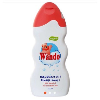 Dầu tắm gội 2in1 Baby Wando chai 200ml