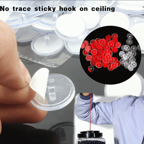 Set 20 móc treo đồ gắn tường hình tròn trong suốt tiện dụng