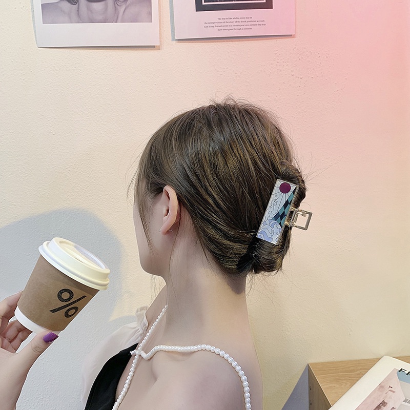 Kẹp tóc kim loại họa tiết anime Demon Slayer thời trang dễ phối đồ