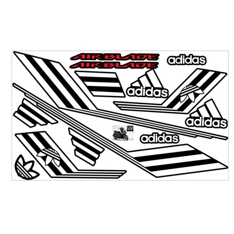 Tem rời dán xe ab 2021 adidas