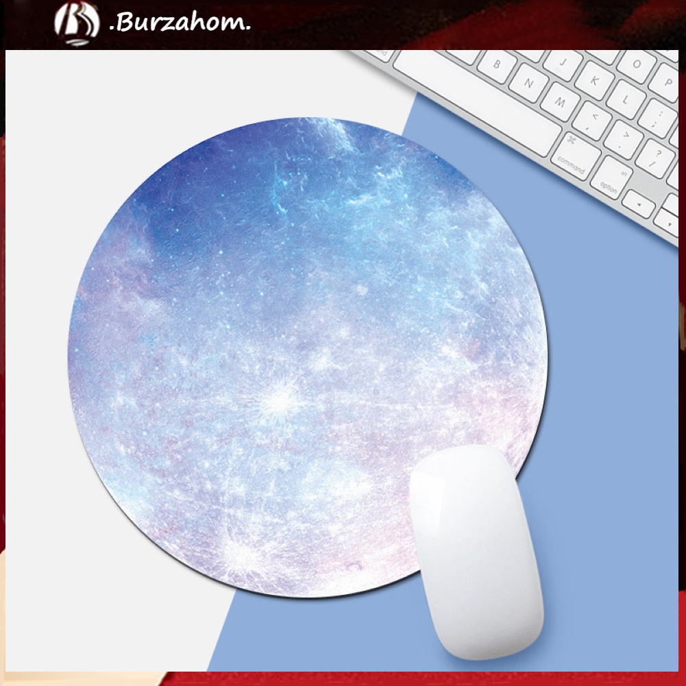 Tấm lót chuột máy tính hình tròn bằng cao su họa tiết hành tinh độc đáo chống trượt chất lượng cao