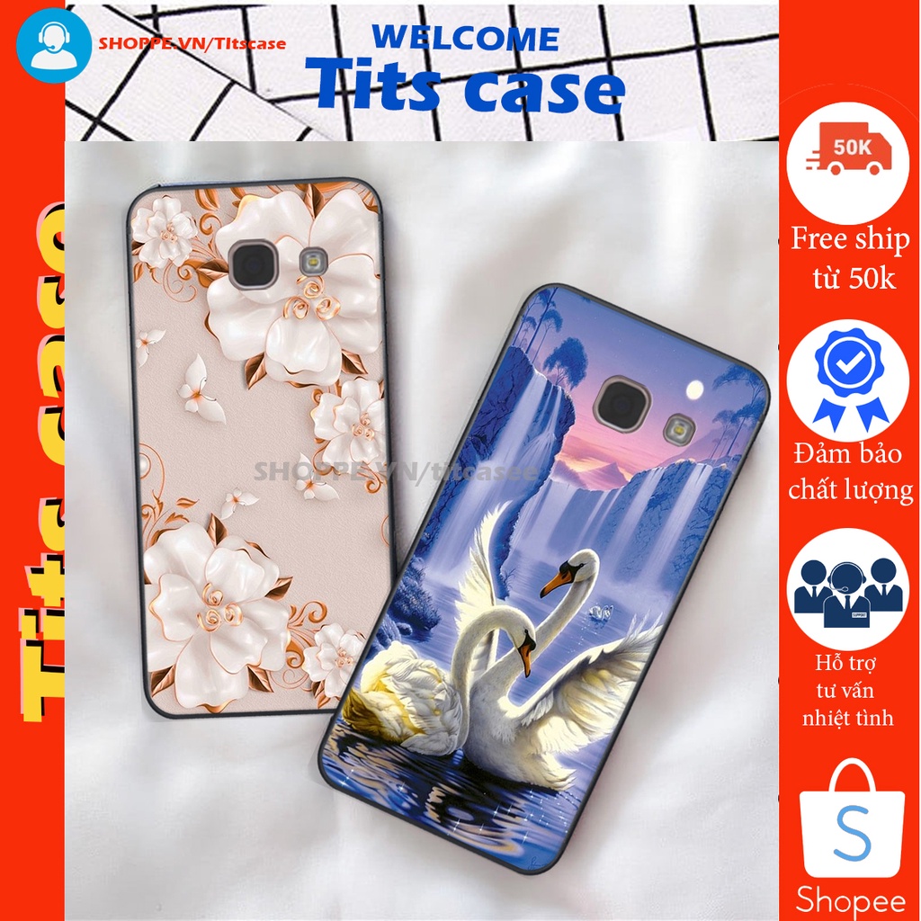 Ốp lưng Samsung Galaxy A3 2017 / A5 2017 / A7 2017 in hình thiên nga,hoa may mắn, đặc sắc ĐỘC - LẠ - BỀN