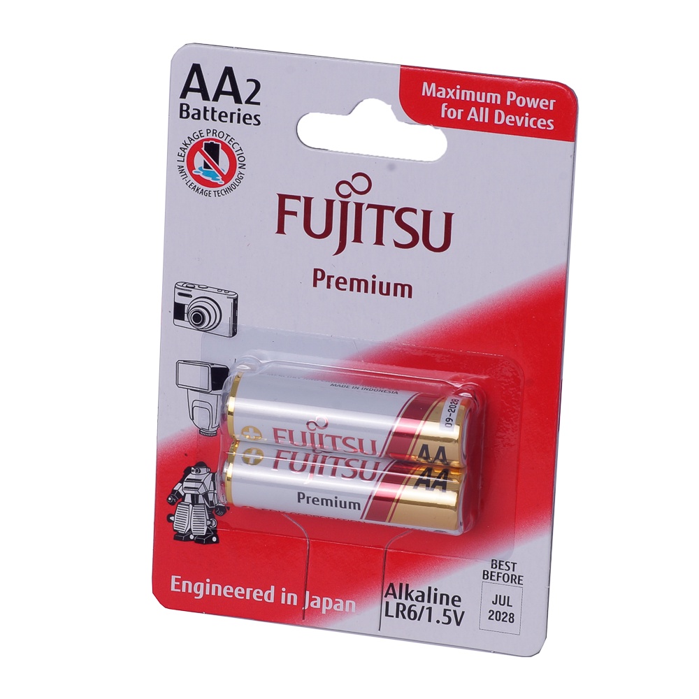 Pin AA Fujitsu Alkaline Maximum Power (1,5V) (vĩ 2 viên)