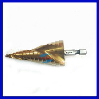 Mũi khoan tháp 4 -32 mm, Mũi khoan bước hình nón khoan sắt nhôm nhựa mica KAPUSI JAPAN