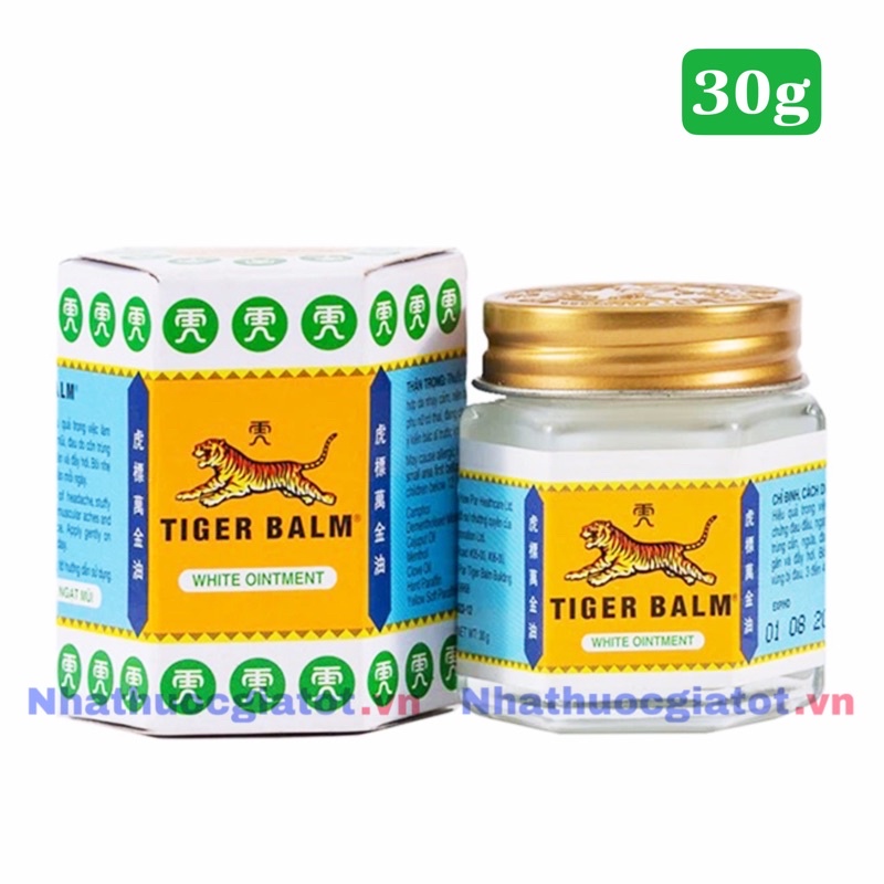 Dầu Cù Là Con Cọp Trắng TIGER BALM WHITE OINT Nhập Khẩu Chính Hãng Từ Singapore