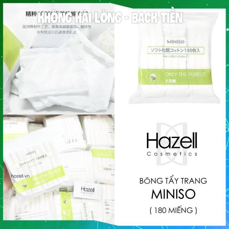[HÀNG CHÍNH HÃNG] Bông tẩy trang COTTON Mềm Mại Mịn Miniso Nhật Bản 180 miếng KING DC Làm Sạch Bụi Bẩn Dễ Dàng | BigBuy360 - bigbuy360.vn