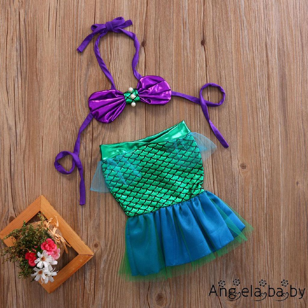 hღ✯Bộ đồ bơi đi biển trang phục nàng tiên cá cho bé gái