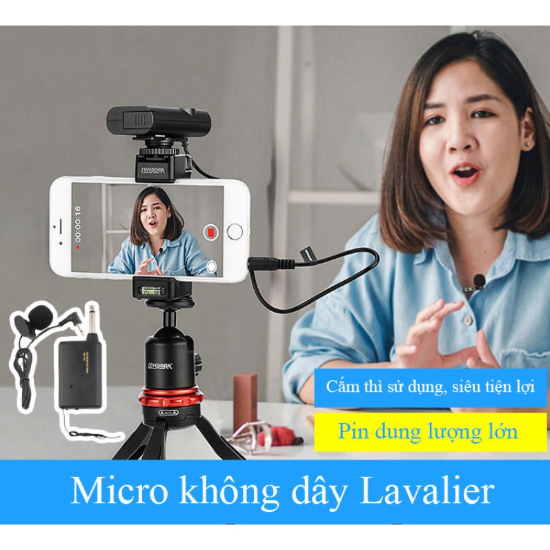 Micro không dây Lavalier 2.4Ghz Cắm vào thì sử dụng , không dây tiện lợi - Home and Garden