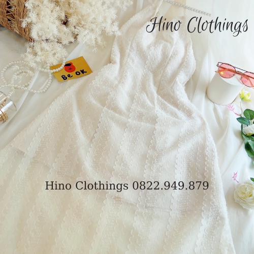 Đầm yếm buộc dây nơ lưng, váy dây yếm hơ lưng H001 | BigBuy360 - bigbuy360.vn