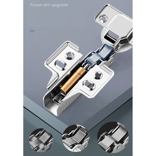 Bản lề giảm chấn Inox SUS304 piston đồng