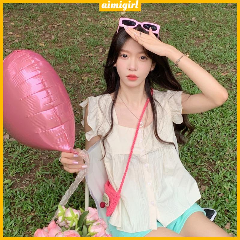 Áo Sơ Mi Nữ Cổ Búp Bê Thiết Kế Ngọt Ngào Và Tươi Mới