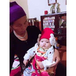 Mũ len tóc giả cho bé