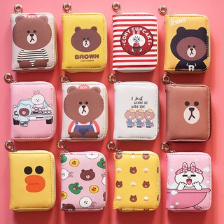 Bóp Ví Đựng Thẻ Đa Năng Da Xước Họa Tiết Hoạt Hình Siêu Cute ^^