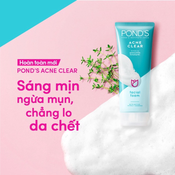 Sữa rửa mặt sáng da giúp sạch khuẩn Pond's 100g
