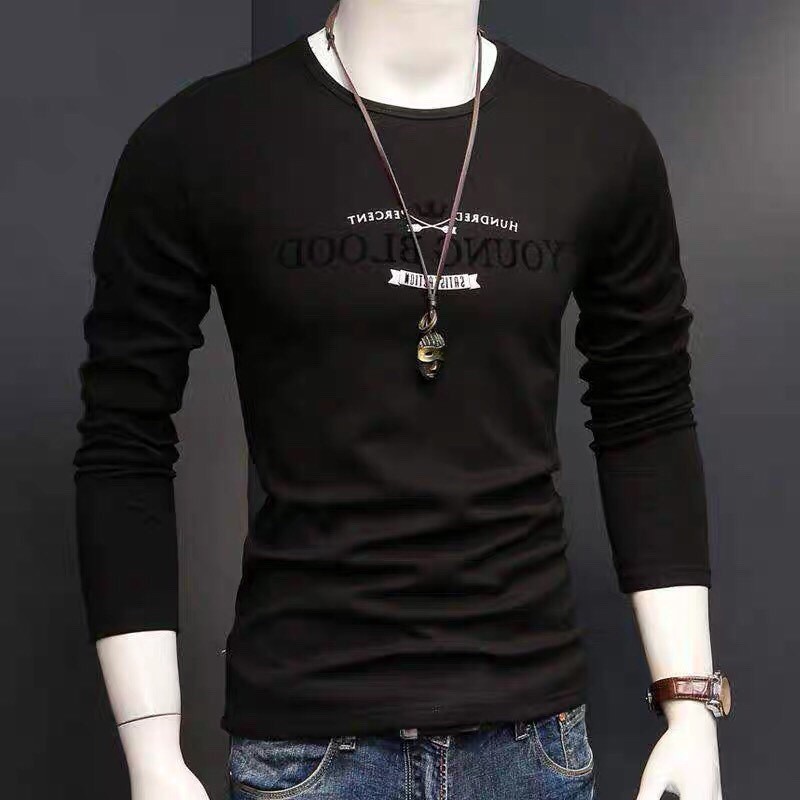 Áo thun nam tay dài cổ tròn vải Thun cotton co giãn Skymen Fashion shop - ATN2 | BigBuy360 - bigbuy360.vn