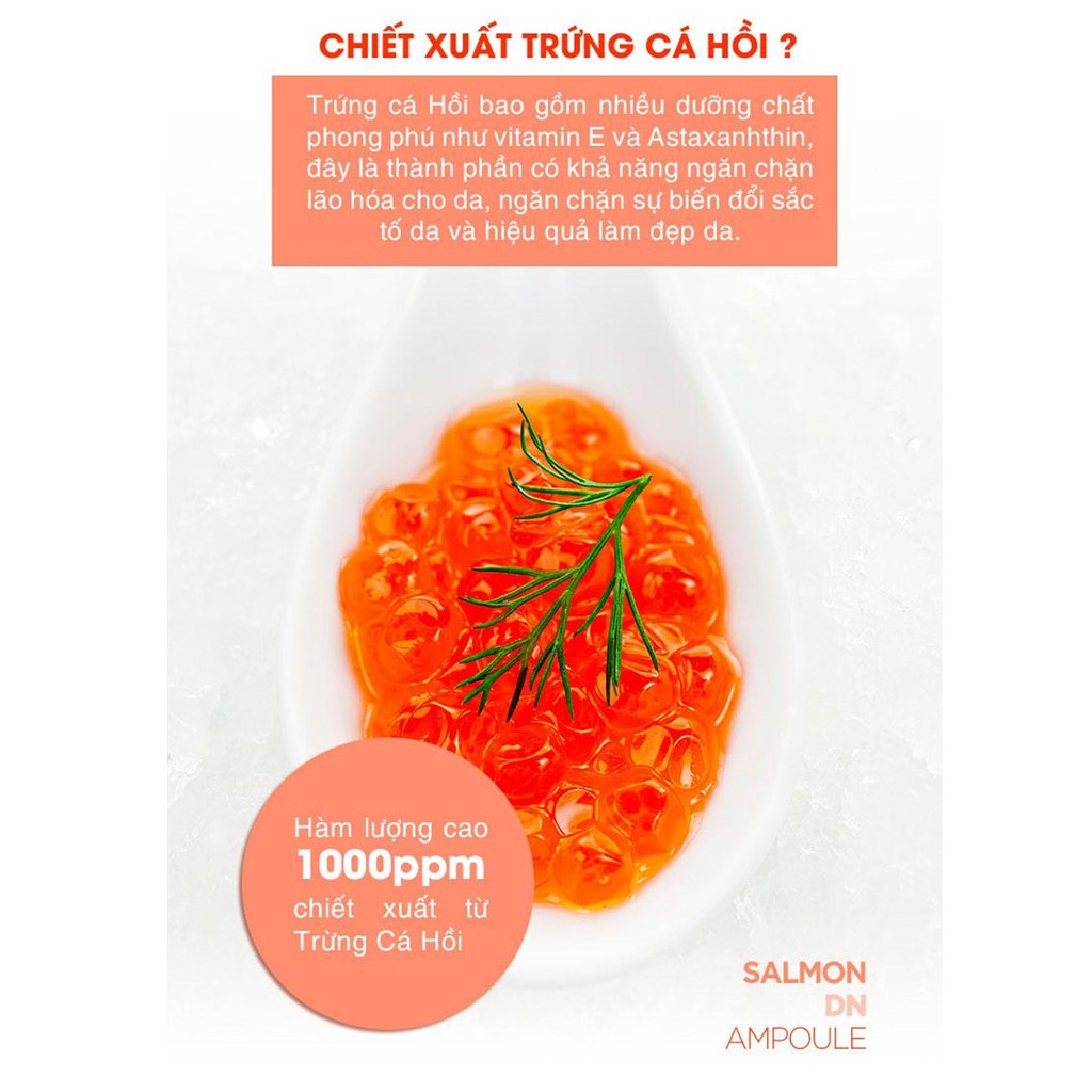 Bộ 3 Tinh Chất Tế Bào Gốc DNA Trứng Cá Hồi giảm mun, tái tạo, phục hồi da Suiskin Salmon DN Ampoule 28 days