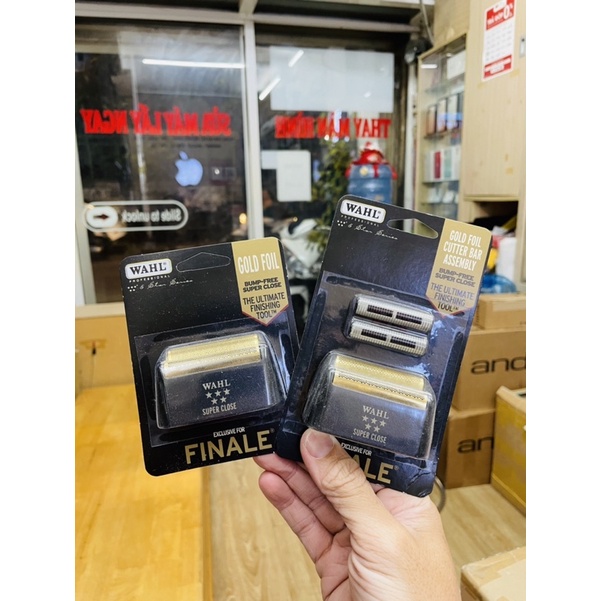 Combo nắp và lưỡi hộp cạo khô Wahl đen Finale Shaver