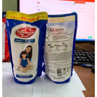 Sữa Tắm Lifebuoy Túi 800g Chăm Sóc Da (Xanh)