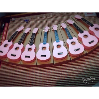 Ukulele LORTUI 21inch màu hồng pastel