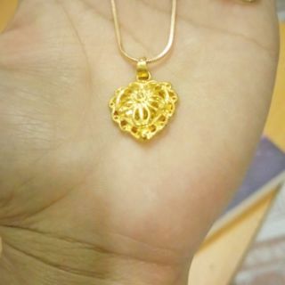 Dây chuyền nữ tim mạ vàng cao cấp