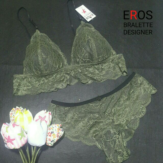 Áo lót bralette rêu dễ thương
