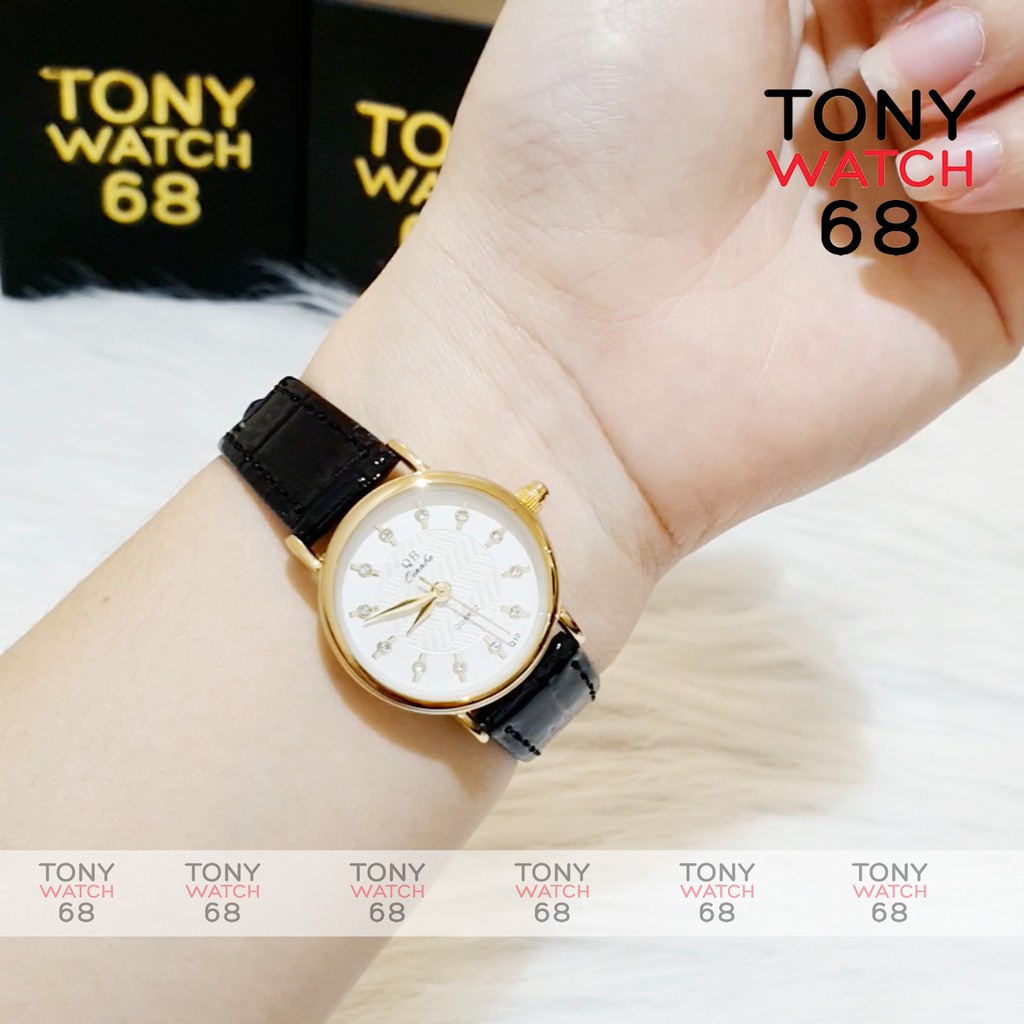 Đồng hồ nữ QB dây da mặt nhỏ 28mm chính hãng chống nước giá rẻ | BigBuy360 - bigbuy360.vn