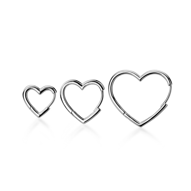 Bông Tai Bạc ITALY S925 Trái Tim Thời Trang - B2533 - Bảo Ngọc Jewelry