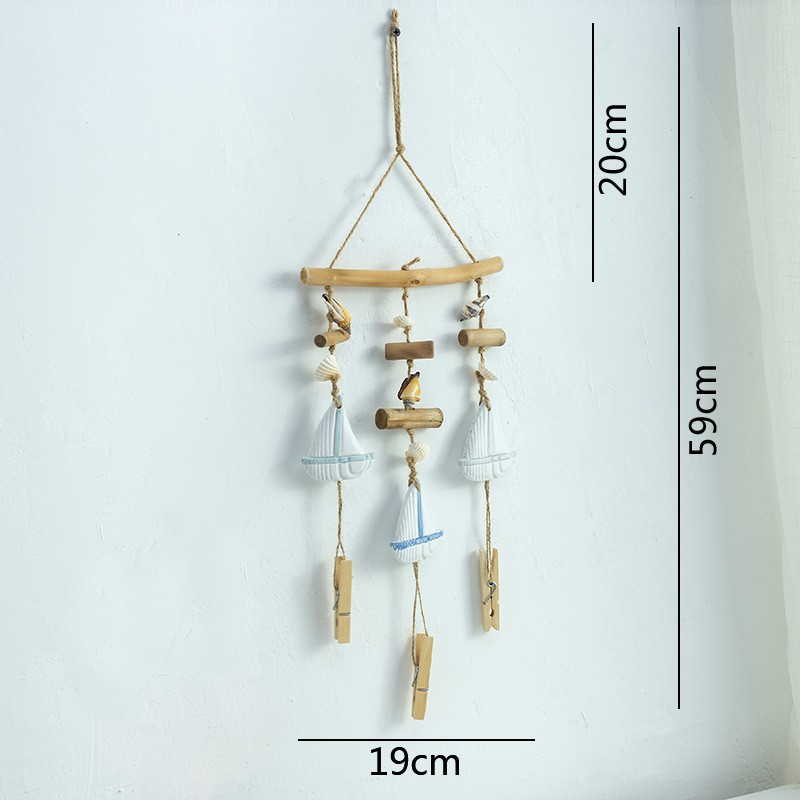 Dây treo trang trí 3 dây có kẹp ảnh - Decor đồ trang trí theo phong cách biển Địa Trung Hải