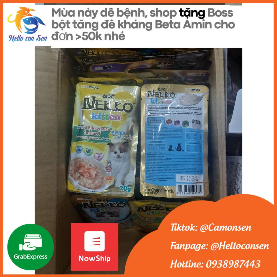 Combo 6 PATE CIAO/ PATE NEKKO/ PATE WHISKAS mix vị cho mèo trưởng thành