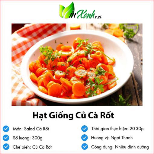 Hạt giống cà rốt- giống Công ty Tuyển chọn cho năng suất cao sinh trưởng khỏe NGUYÊN GÓI